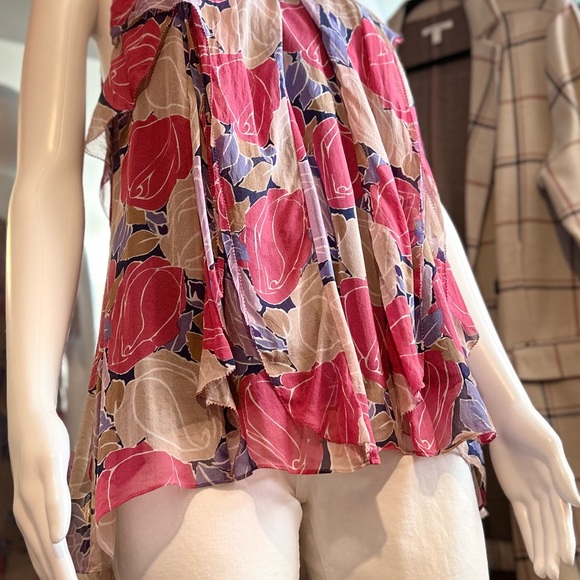 BEAUTIFUL, DIANE von FURSTENBERG blouse Multicoloured and sleeveless, size M - Picture 3 of 16